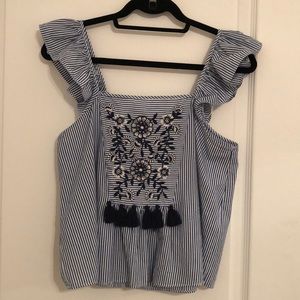 Zara striped crop top. NWT